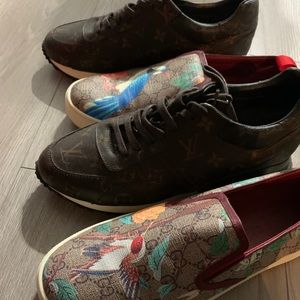Gucci and Louie shoes